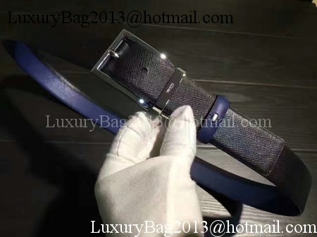 Prada Leather Belt PD0806 Blue Prada Leather Belt PD0806 Blue