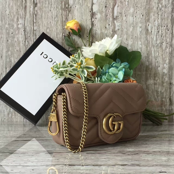Gucci GG Marmont Velvet Nano Shoulder Bag 476433A Brown Gucci GG Marmont Velvet Nano Shoulder Bag 476433A Brown