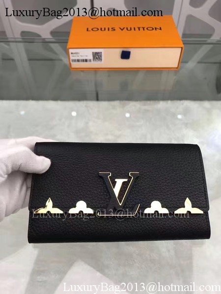 Louis Vuitton CRUISE 2017 CAPUCINES WALLET M64551 Black Louis Vuitton CRUISE 2017 CAPUCINES WALLET M64551 Black