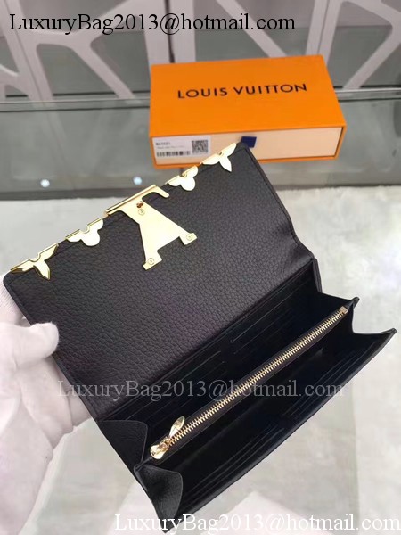 Louis Vuitton CRUISE 2017 CAPUCINES WALLET M64551 Black Louis Vuitton CRUISE 2017 CAPUCINES WALLET M64551 Black