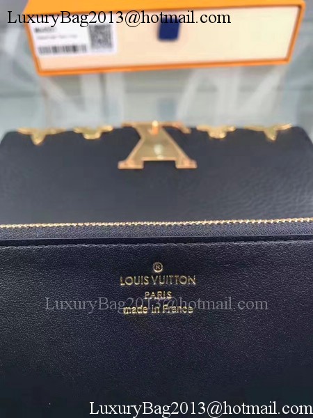 Louis Vuitton CRUISE 2017 CAPUCINES WALLET M64551 Black Louis Vuitton CRUISE 2017 CAPUCINES WALLET M64551 Black