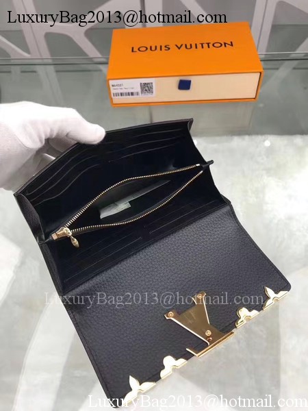 Louis Vuitton CRUISE 2017 CAPUCINES WALLET M64551 Black Louis Vuitton CRUISE 2017 CAPUCINES WALLET M64551 Black