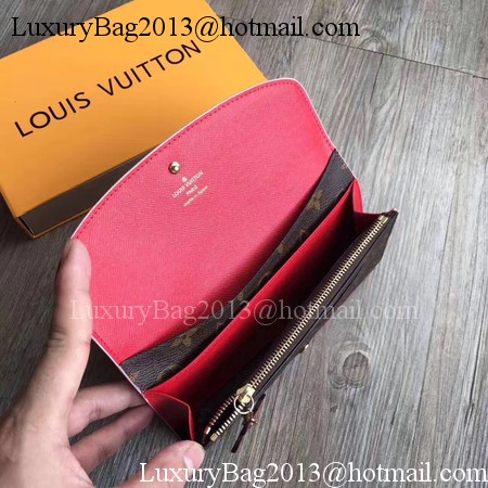 Louis Vuitton Monogram Canvas EMILIE WALLET M64202 Red