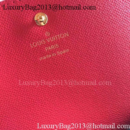 Louis Vuitton Monogram Canvas EMILIE WALLET M64202 Red
