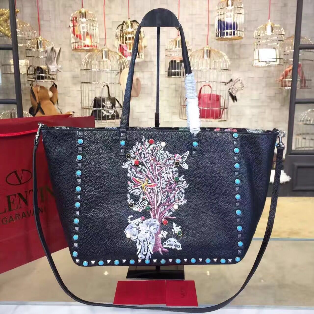 Valentino Tote Bag Original Leather 76355 Valentino Tote Bag Original Leather 76355