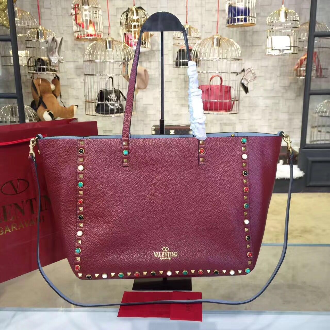 Valentino Tote Bag Original Leather 76355 Valentino Tote Bag Original Leather 76355