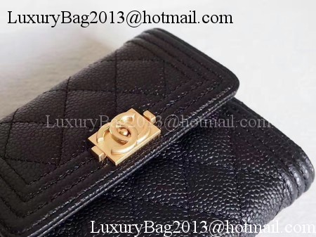 Chanel Matelasse Bi-Fold Wallet Black Cannage Patterns A48980 Gold Chanel Matelasse Bi-Fold Wallet Black Cannage Patterns A48980 Gold