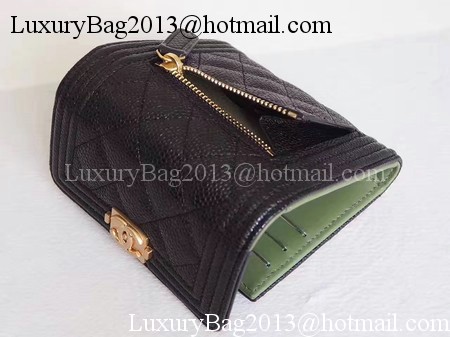 Chanel Matelasse Bi-Fold Wallet Black Cannage Patterns A48980 Gold Chanel Matelasse Bi-Fold Wallet Black Cannage Patterns A48980 Gold