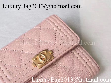 Chanel Matelasse Bi-Fold Wallet Pink Cannage Patterns A48980 Gold