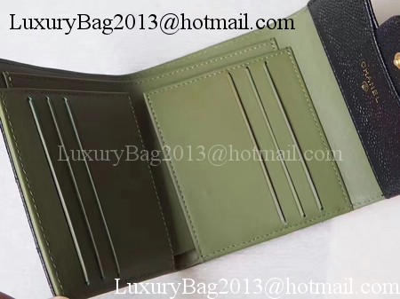 Chanel Tri-Fold Wallet Cannage Pattern Leather A48981 Black
