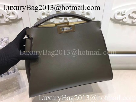 Fendi Peekaboo Bags Original Leather F3659 Green Fendi Peekaboo Bags Original Leather F3659 Green