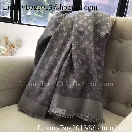 Louis Vuitton MONOGRAM DENIM Scarf M33695 Grey Louis Vuitton MONOGRAM DENIM Scarf M33695 Grey