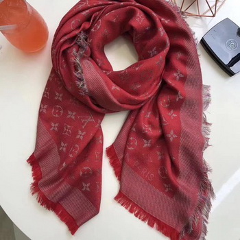Louis Vuitton MONOGRAM DENIM Scarf M33695 Red