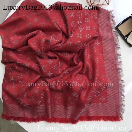 Louis Vuitton MONOGRAM DENIM Scarf M33695 Red Louis Vuitton MONOGRAM DENIM Scarf M33695 Red