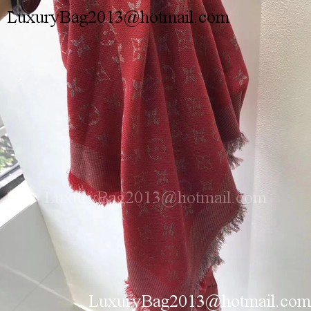 Louis Vuitton MONOGRAM DENIM Scarf M33695 Red Louis Vuitton MONOGRAM DENIM Scarf M33695 Red