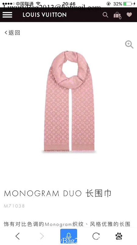 Louis Vuitton Scarf A2361 Pink Louis Vuitton Scarf A2361 Pink