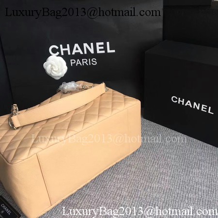 Chanel LE Boy Grand Shopping Tote Bag GST Apricot Cannage Pattern A50995 Silver Chanel LE Boy Grand Shopping Tote Bag GST Apricot Cannage Pattern A50995 Silver
