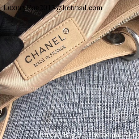Chanel LE Boy Grand Shopping Tote Bag GST Apricot Cannage Pattern A50995 Silver Chanel LE Boy Grand Shopping Tote Bag GST Apricot Cannage Pattern A50995 Silver