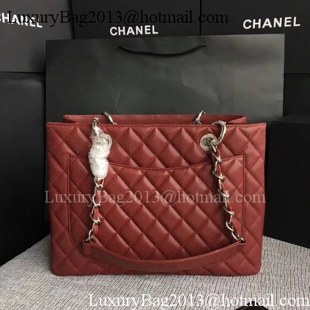 Chanel LE Boy Grand Shopping Tote Bag GST Wine Cannage Pattern A50995 Silver Chanel LE Boy Grand Shopping Tote Bag GST Wine Cannage Pattern A50995 Silver