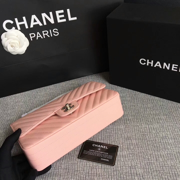 Chanel Flap Shoulder Bags Pink Original Calfskin Leather CF1112 Silver Chanel Flap Shoulder Bags Pink Original Calfskin Leather CF1112 Silver