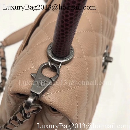 Chanel Classic Red Top Handle Bag Apricot Original Leather A92991 Silver Chanel Classic Red Top Handle Bag Apricot Original Leather A92991 Silver