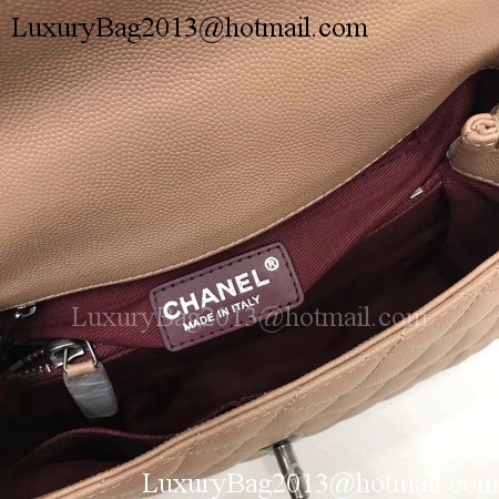Chanel Classic Red Top Handle Bag Apricot Original Leather A92991 Silver Chanel Classic Red Top Handle Bag Apricot Original Leather A92991 Silver