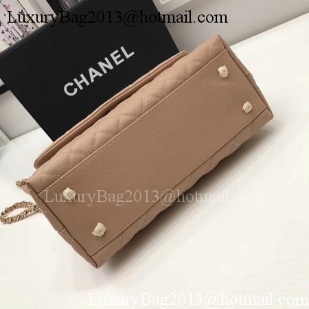 Chanel Classic Top Handle Bag Apricot Original Leather A92991 Gold Chanel Classic Top Handle Bag Apricot Original Leather A92991 Gold