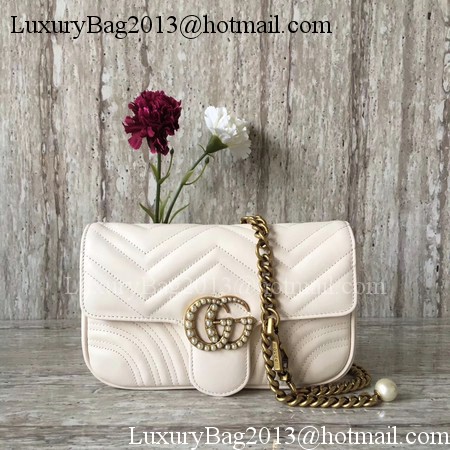 Gucci GG Marmont Matelasse Shoulder Bag 443497 OffWhite Gucci GG Marmont Matelasse Shoulder Bag 443497 OffWhite