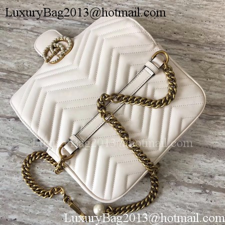 Gucci GG Marmont Matelasse Shoulder Bag 443497 OffWhite Gucci GG Marmont Matelasse Shoulder Bag 443497 OffWhite