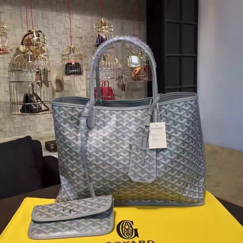 Goyard Y Doodling Calfskin Leather Tote Bag 7901 Grey Goyard Y Doodling Calfskin Leather Tote Bag 7901 Grey