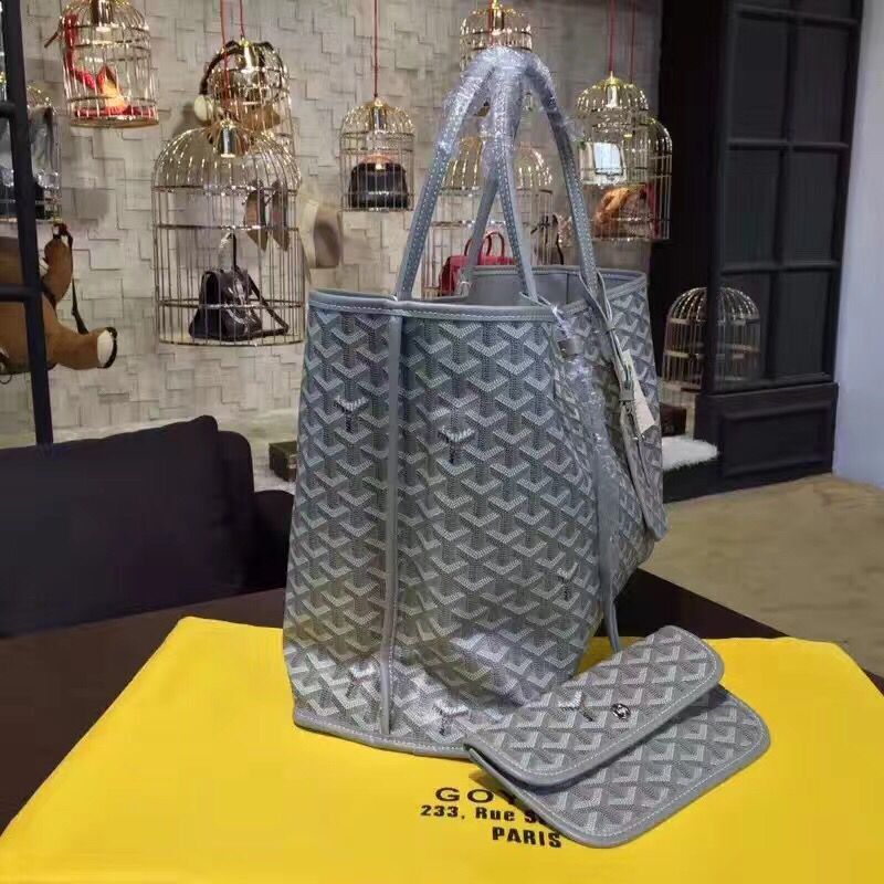 Goyard Y Doodling Calfskin Leather Tote Bag 7901 Grey Goyard Y Doodling Calfskin Leather Tote Bag 7901 Grey