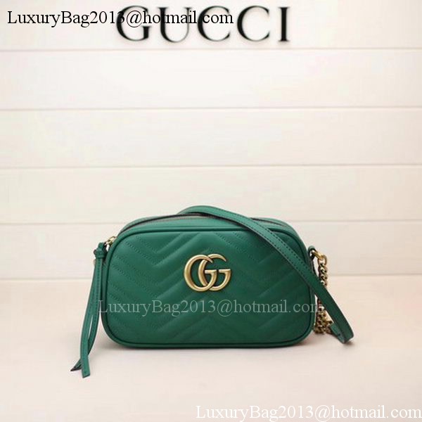 Gucci GG Marmont Matelasse mini Bag 448065 Green Gucci GG Marmont Matelasse mini Bag 448065 Green