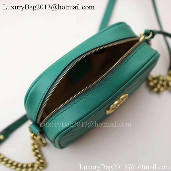Gucci GG Marmont Matelasse mini Bag 448065 Green Gucci GG Marmont Matelasse mini Bag 448065 Green