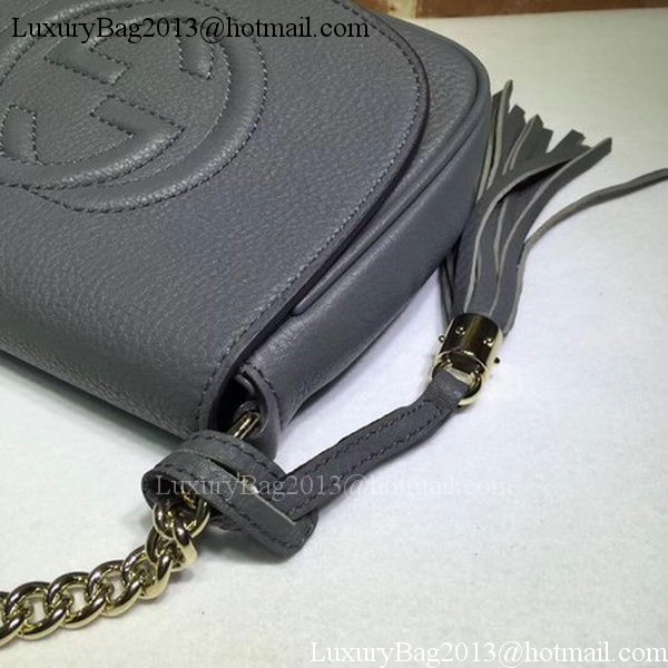 Gucci Soho Chain Shoulder Bag Calfskin Leather 323190 Grey Gucci Soho Chain Shoulder Bag Calfskin Leather 323190 Grey