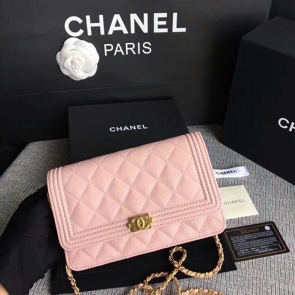 Boy Chanel WOC Flap Bag Original Calfskin Leather CHA6040 Pink Boy Chanel WOC Flap Bag Original Calfskin Leather CHA6040 Pink