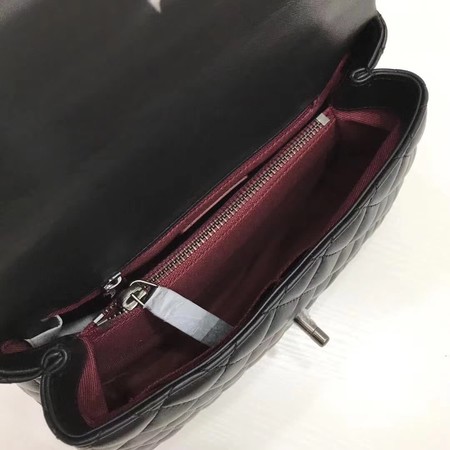 Chanel Classic Red Top Handle Bag Original Leather A92991 Black Chanel Classic Red Top Handle Bag Original Leather A92991 Black