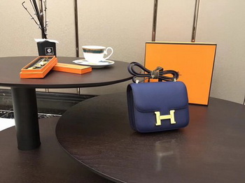 Hermes Constance Bag Original Calfskin Leather H9910 Blue