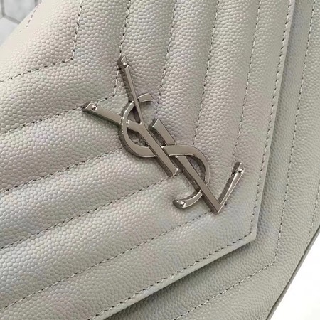 YSL WOC Classic Monogramme Flap Bag Cannage Pattern Y1003 Grey YSL WOC Classic Monogramme Flap Bag Cannage Pattern Y1003 Grey