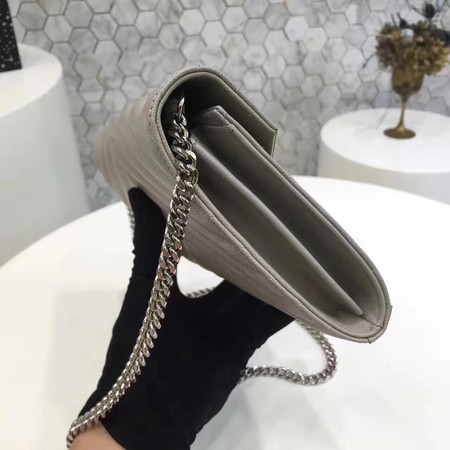 YSL WOC Classic Monogramme Flap Bag Cannage Pattern Y1003 Grey YSL WOC Classic Monogramme Flap Bag Cannage Pattern Y1003 Grey