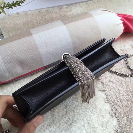 Yves Saint Laurent Leather Cross-body Shoulder Bag Y8011 Black Yves Saint Laurent Leather Cross-body Shoulder Bag Y8011 Black