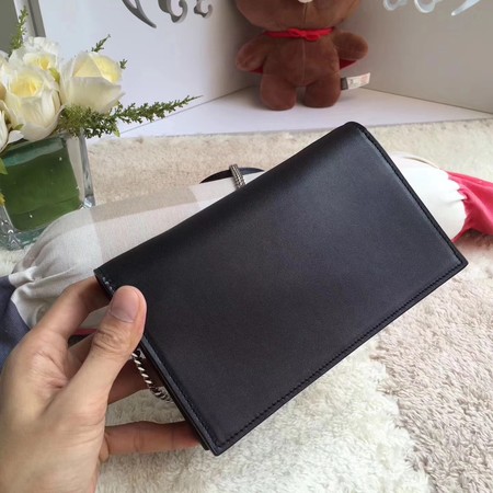 Yves Saint Laurent Leather Cross-body Shoulder Bag Y8011 Black Yves Saint Laurent Leather Cross-body Shoulder Bag Y8011 Black