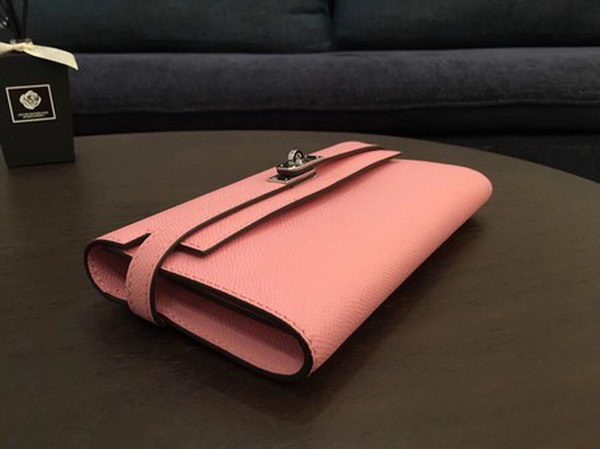 Hermes Kelly Epsom Leather Wallet H4086 Pink Hermes Kelly Epsom Leather Wallet H4086 Pink