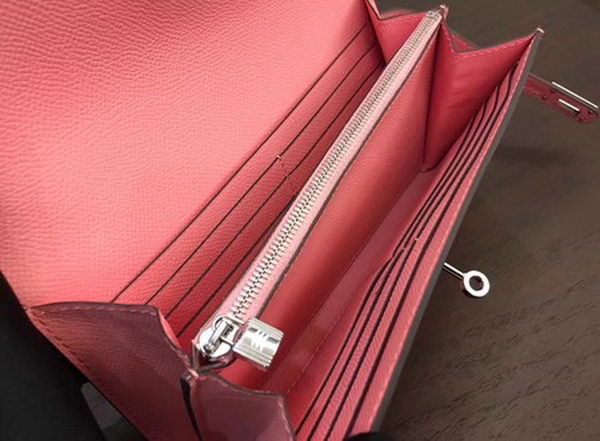 Hermes Kelly Epsom Leather Wallet H4086 Pink Hermes Kelly Epsom Leather Wallet H4086 Pink