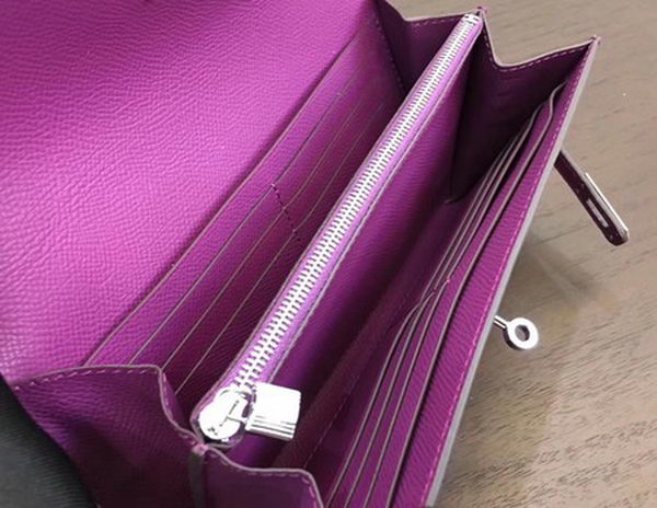 Hermes Kelly Epsom Leather Wallet H4086 Rose Hermes Kelly Epsom Leather Wallet H4086 Rose