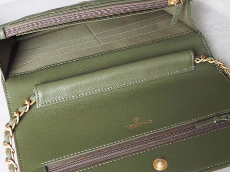 Chanel V mini Flap Bag Chevron Sheepskin Leather A33814V Green Chanel V mini Flap Bag Chevron Sheepskin Leather A33814V Green