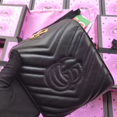 Gucci GG Marmont Matelasse Wallet 474802 Black Gucci GG Marmont Matelasse Wallet 474802 Black