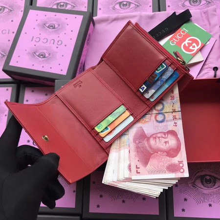 Gucci GG Marmont Matelasse Wallet 474802 Red Gucci GG Marmont Matelasse Wallet 474802 Red