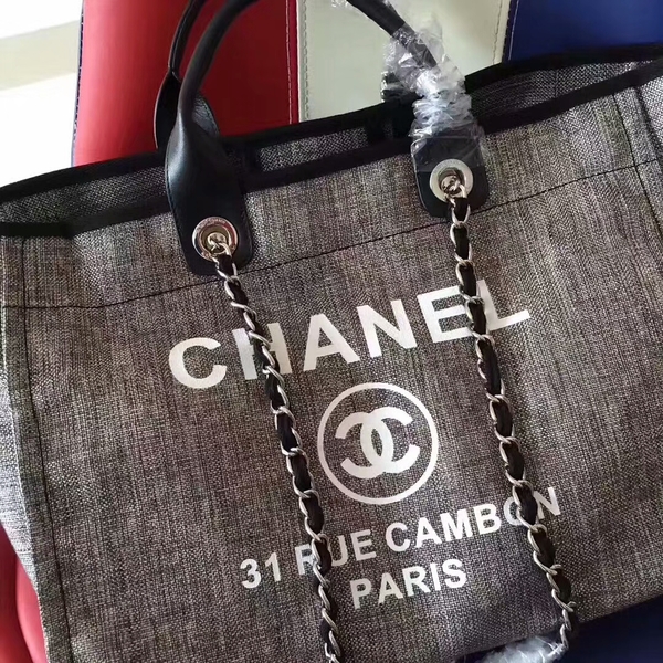 Chanel Deauville Tote Bag Original Canvas Leather A68047-3 Chanel Deauville Tote Bag Original Canvas Leather A68047-3