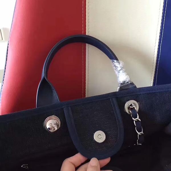 Chanel Deauville Tote Bag Original Canvas Leather A68047-10 Chanel Deauville Tote Bag Original Canvas Leather A68047-10