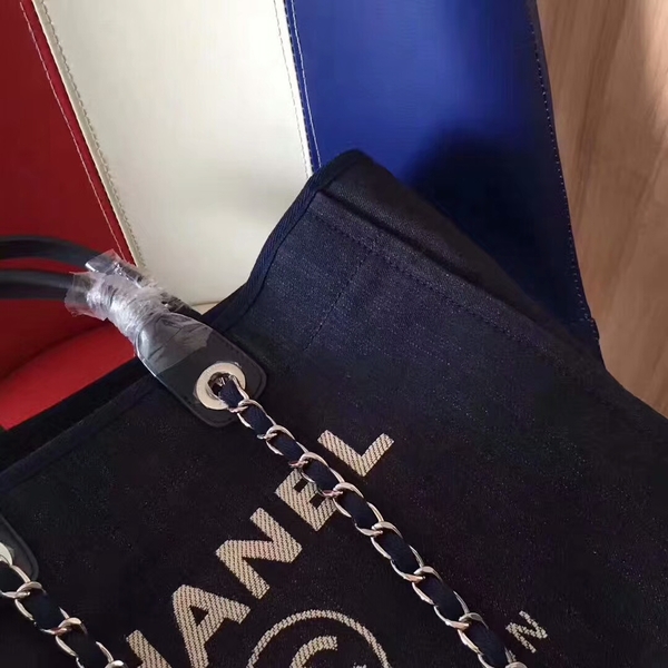 Chanel Deauville Tote Bag Original Canvas Leather A68047-7 Chanel Deauville Tote Bag Original Canvas Leather A68047-7